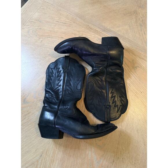 ARIAT Women's Heritage Leather Western Cowboy Boots in Black size 9 - Picture 2 of 10